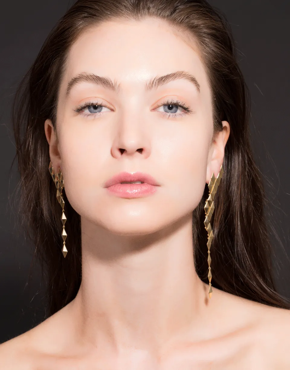 Python Asymmetrical Drop Earrings