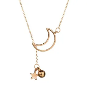 Rhinestone Star Moon Necklace & Pendant