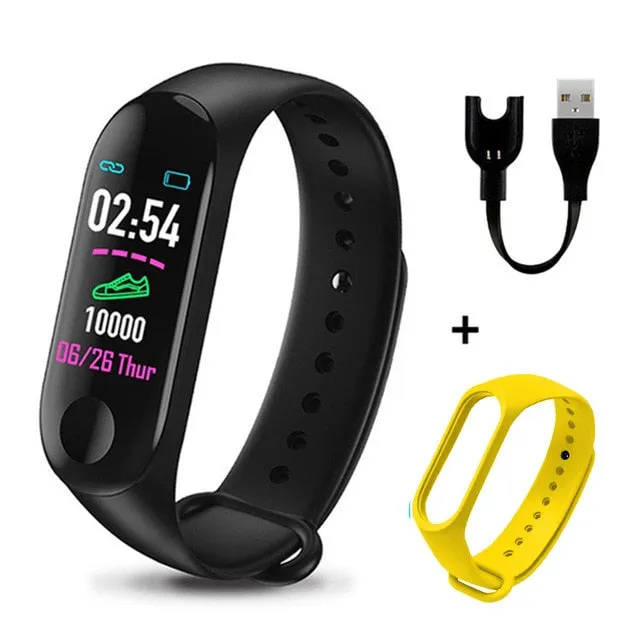 Rovtop M3 Plus Bluetooth Smart Watch Heart Rate Blood Pressure Health Waterproof Watch M3 Pro Wristband Fitness Tracker Watch