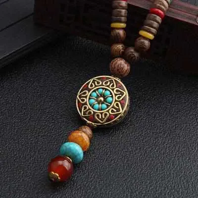 Save Ocean Animals Jewelry Necklace | Nepal Mala Wood Bead Necklace