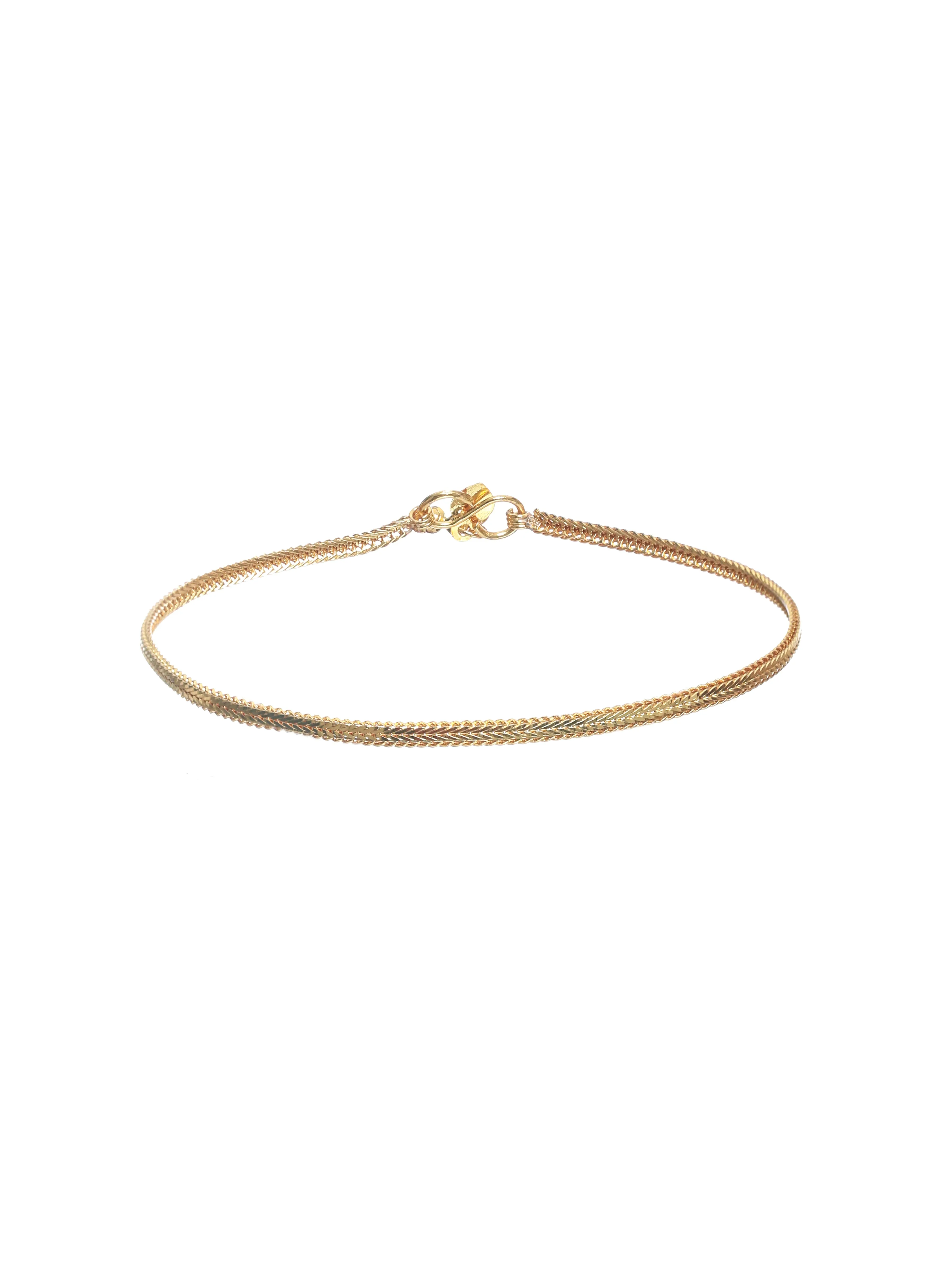 Set Of 2 Gold-Plated Handcrafted Anklets