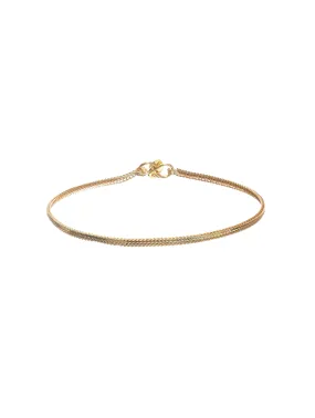 Set Of 2 Gold-Plated Handcrafted Anklets