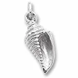 Shell Charm In 14K White Gold