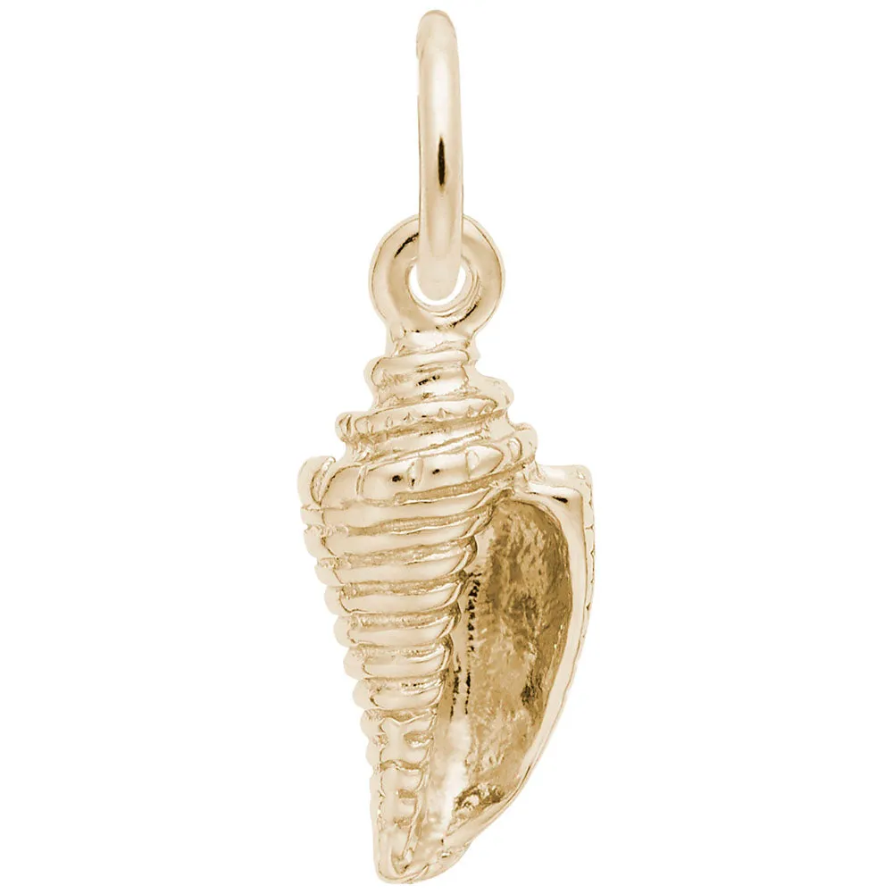 Shell Charm In Yellow Gold