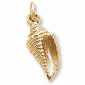 Shell Charm In Yellow Gold
