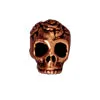 Skull and rose bead metal antique copper plated 10mm (1)