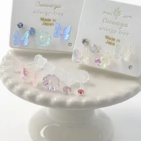 Small Butterfly Plastic Earring Set