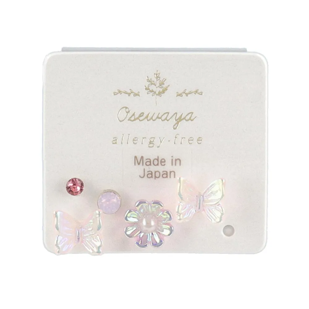 Small Butterfly Plastic Earring Set