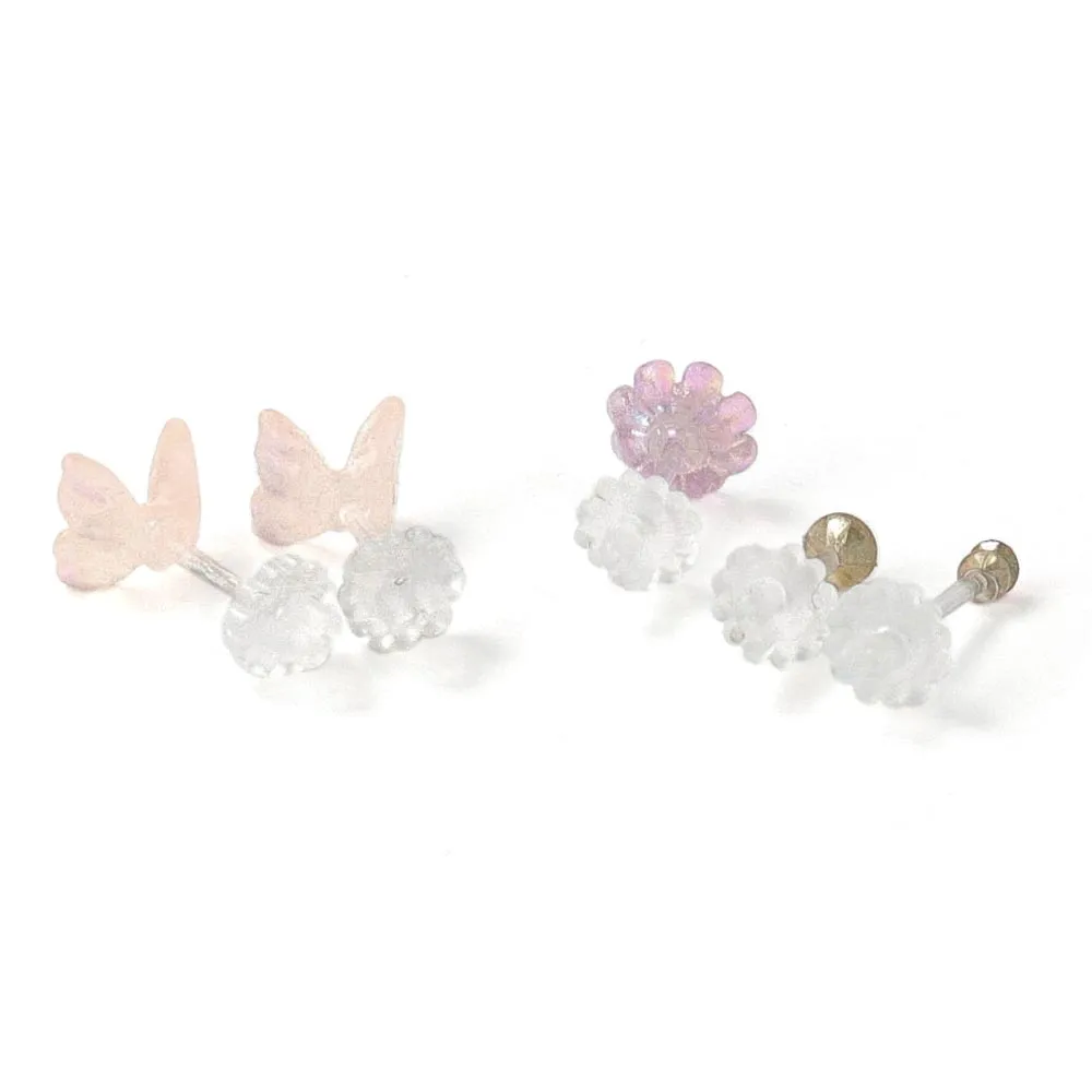 Small Butterfly Plastic Earring Set