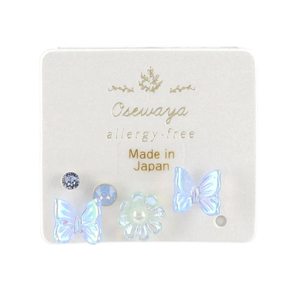 Small Butterfly Plastic Earring Set