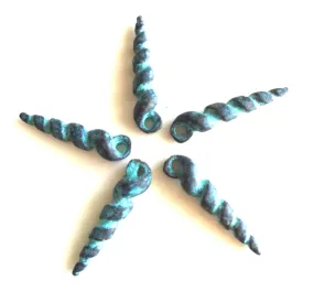 Spiral shell - patina finish