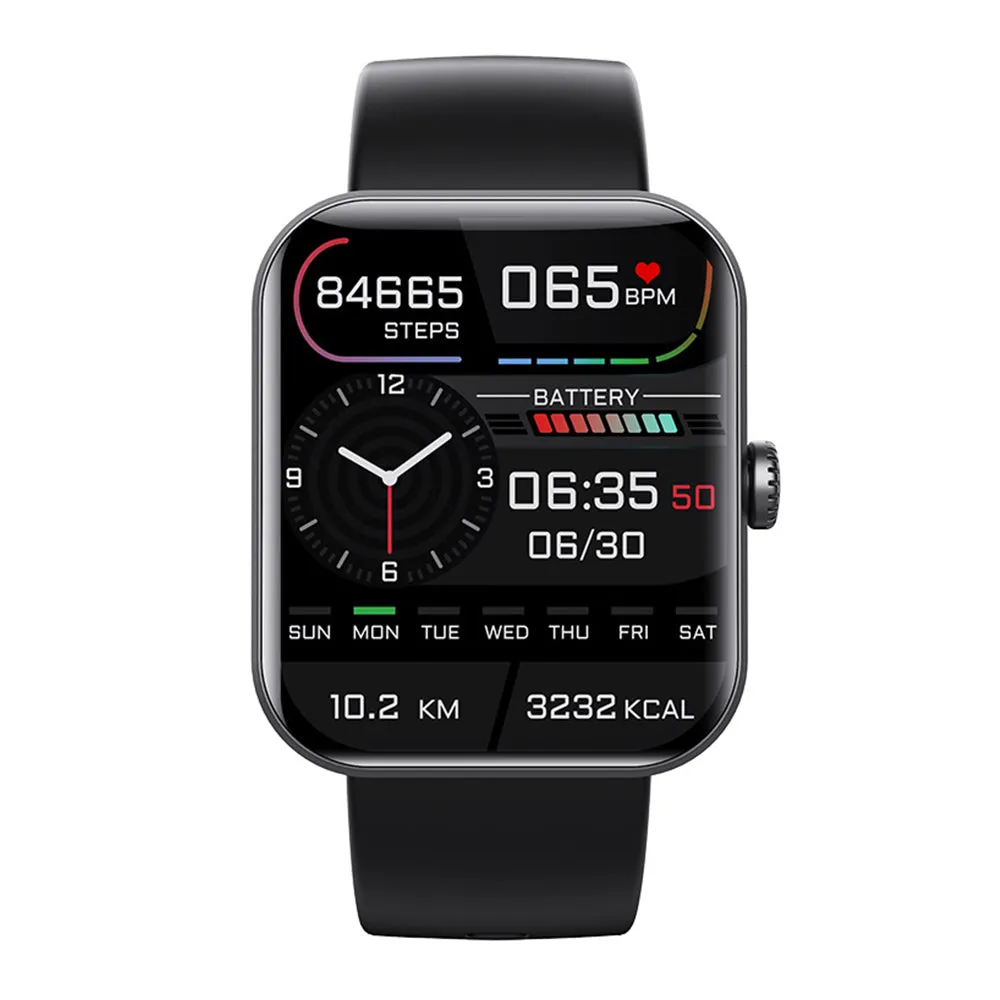 Sports Watch Bluetooth Call Smart Watch Heart Rate Monitoring Fitness Tracker Black