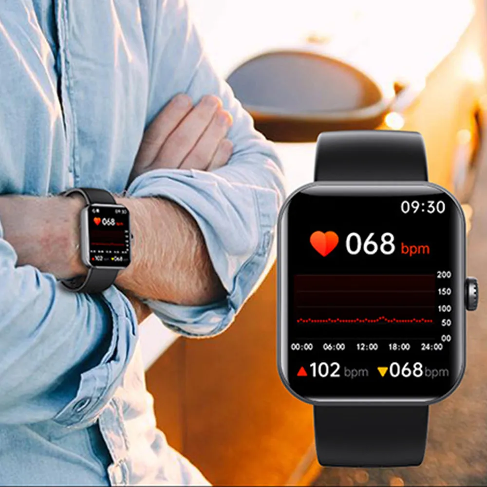 Sports Watch Bluetooth Call Smart Watch Heart Rate Monitoring Fitness Tracker Black