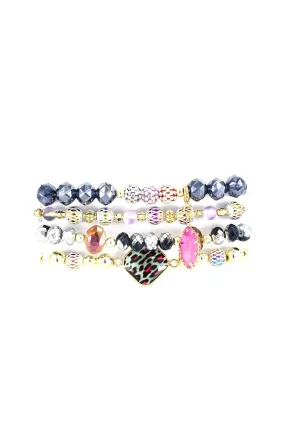 Spots Navy Bracelet Stack