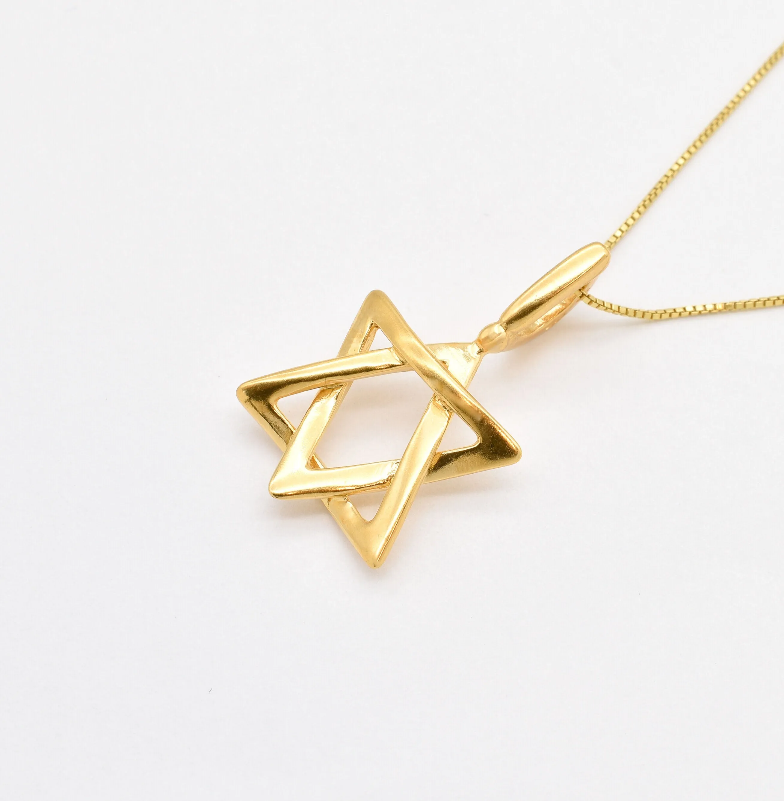 Star of David Necklace - Gold Jewish Star - Gold Hebrew Necklace