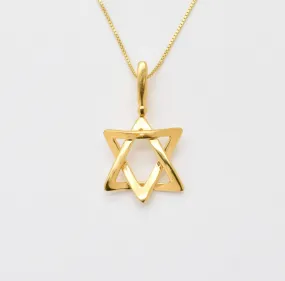 Star of David Necklace - Gold Jewish Star - Gold Hebrew Necklace
