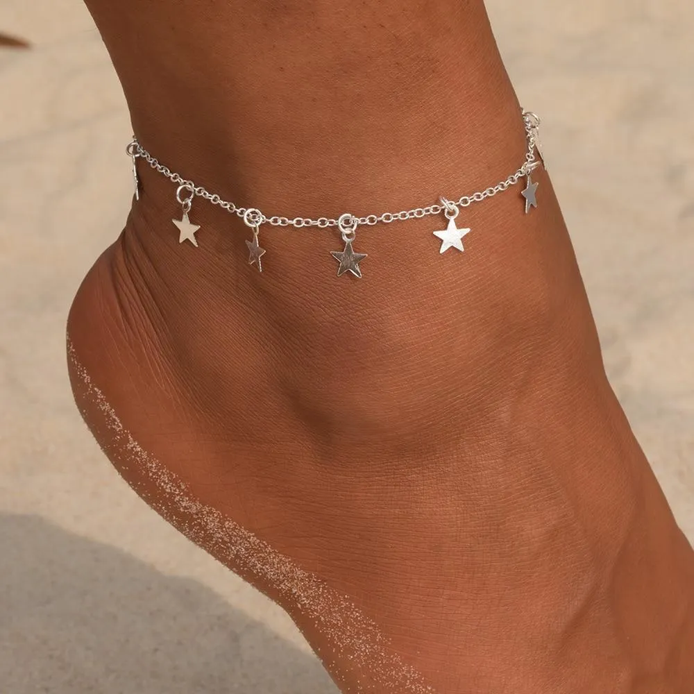 Star Pendant Anklet Foot Chain Beach Leg Bracelet Charm Anklets