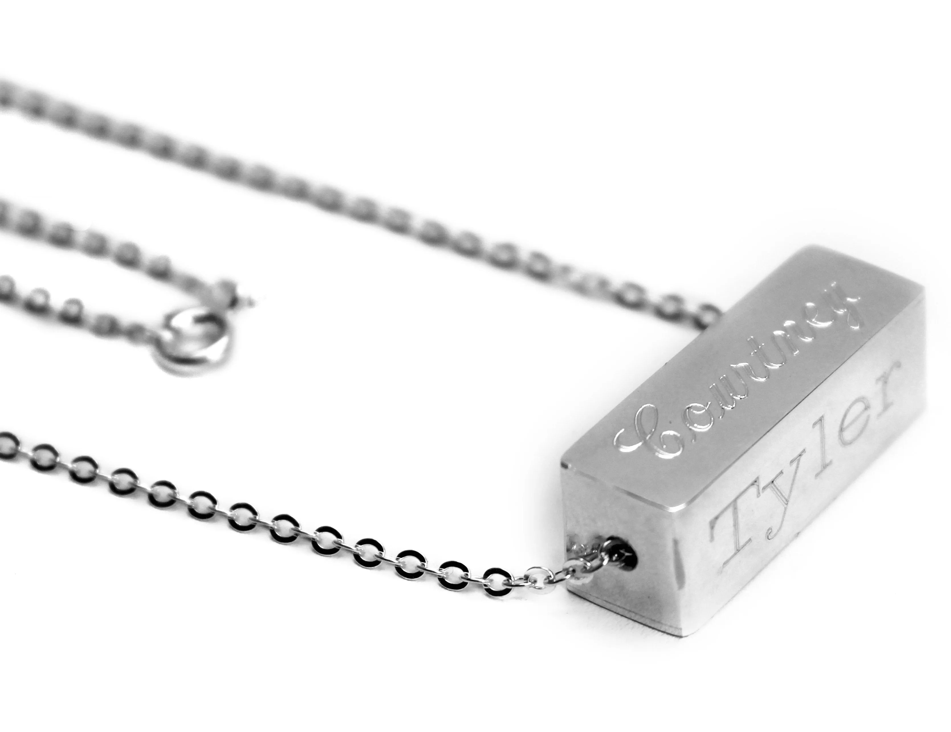Sterling Silver Multi Side Bar Necklace