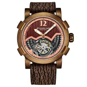 Stuhrling Original Tourbillon Hand Wind Brown Dial Men's Watch M13475