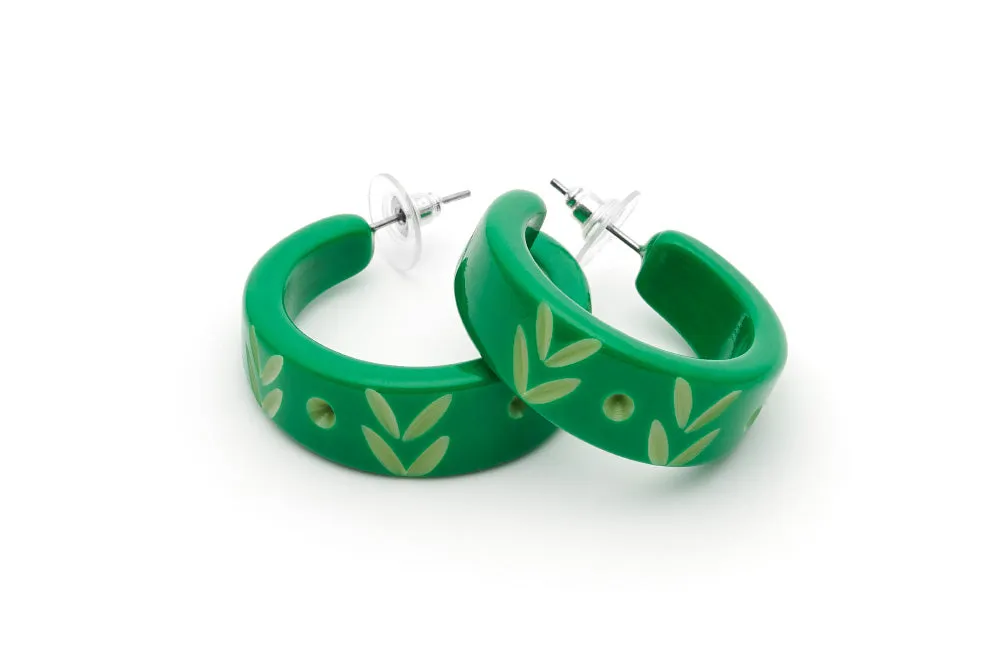 Summer Carved Hoop Earrings