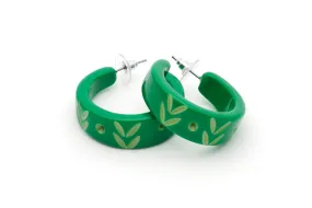 Summer Carved Hoop Earrings