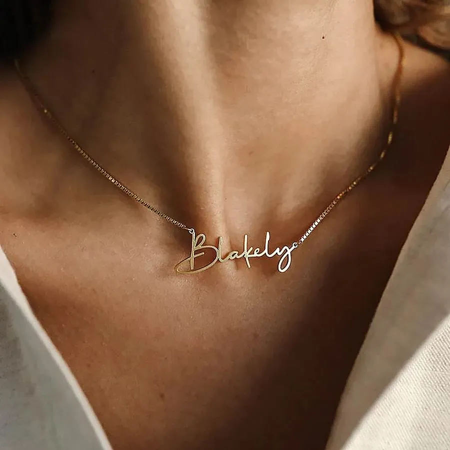 The Ashley Custom Name Necklace - Children to Adult Sizes