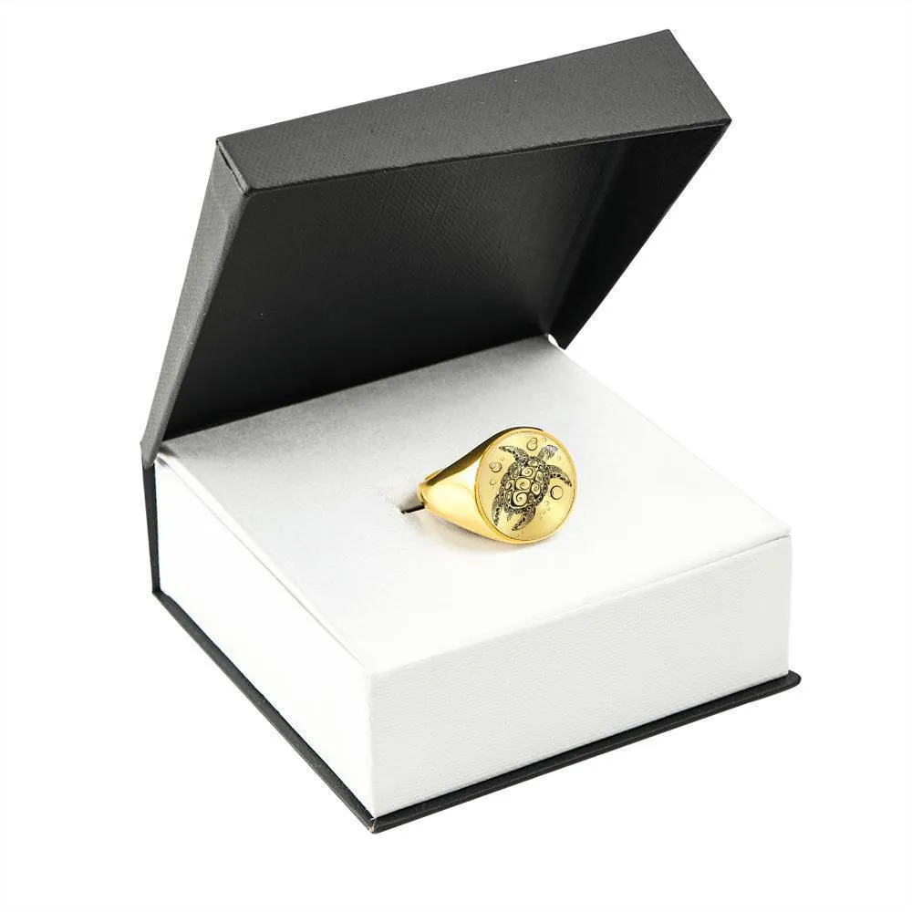 The Black Sea Turtle Twist Ring