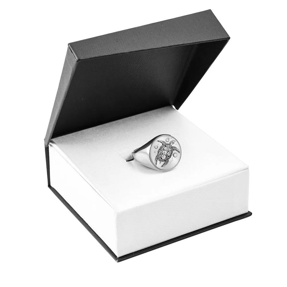 The Black Sea Turtle Twist Ring