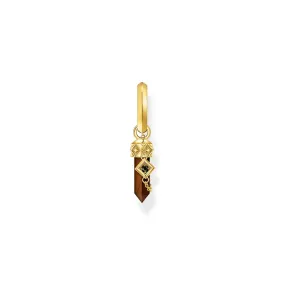 THOMAS SABO Crystal Single Hoop Earring with Red Tiger's Eye