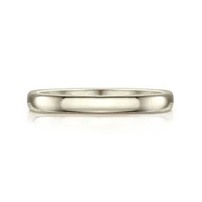 Traditional 2.5mm Wedding Ring in 18ct White Gold