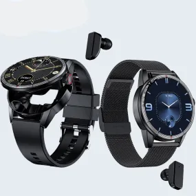 Two In One Ultra-thin 1.32 Full-Touch Headset Smart Watch