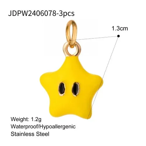 VAIGE Stainless Steel Conch Sea Shell and Starfish Charm for DIY Jewelry Making - Handmade Pendant for Unique Necklaces