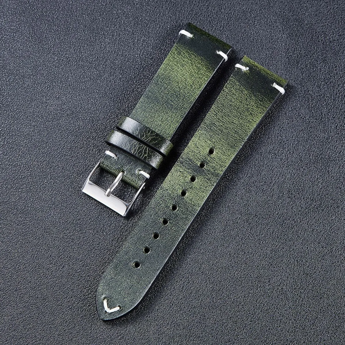 Vintage Oiled Leather Watch Straps Compatible with the Kogan Hybrid  Smart Watch