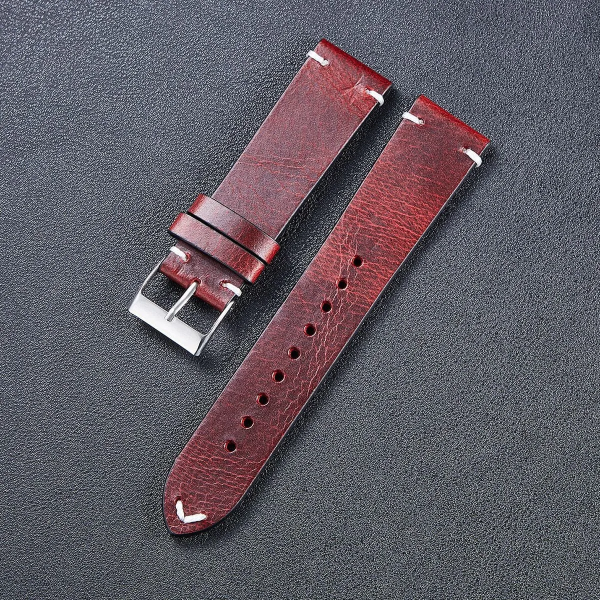 Vintage Oiled Leather Watch Straps Compatible with the Kogan Hybrid  Smart Watch