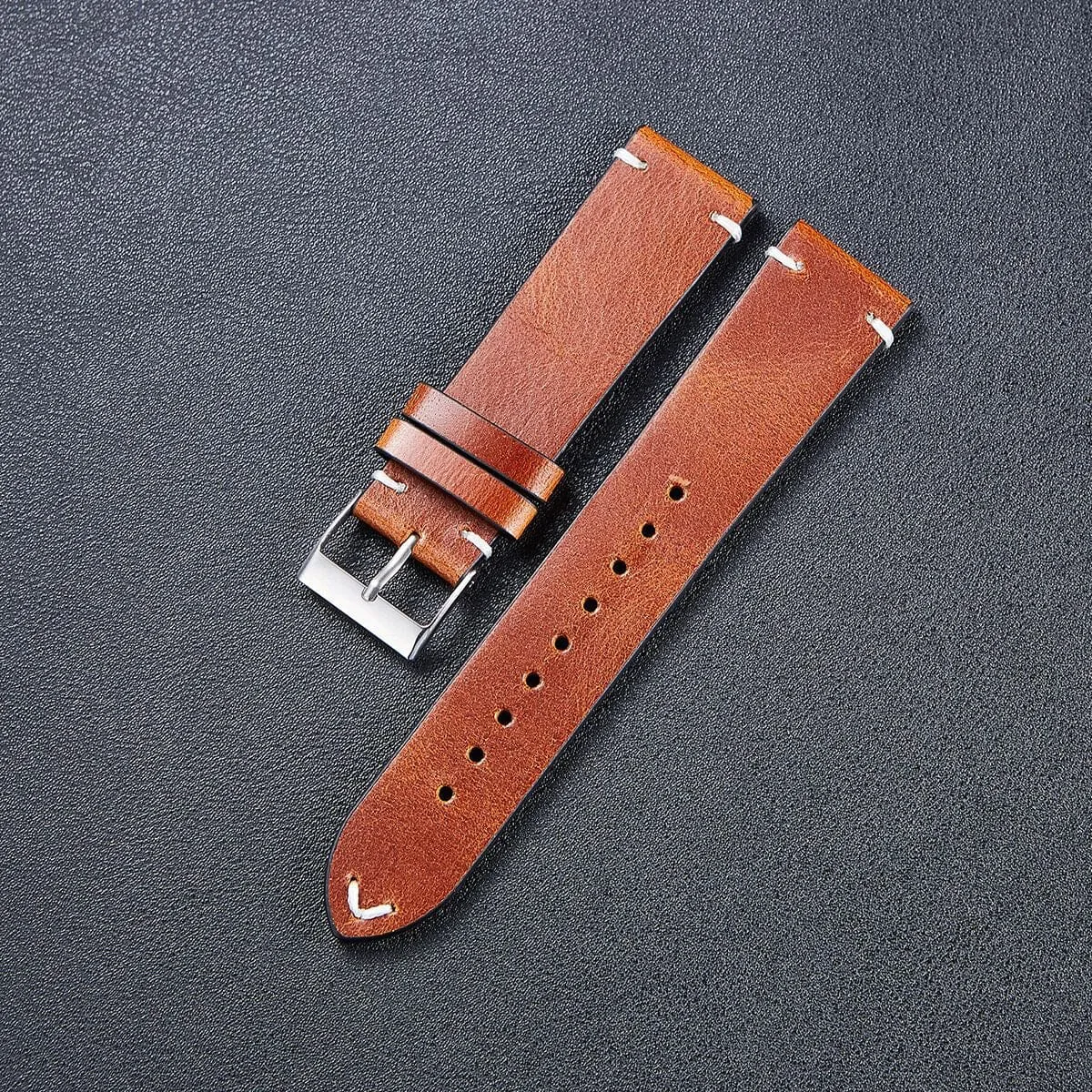 Vintage Oiled Leather Watch Straps Compatible with the Kogan Hybrid  Smart Watch
