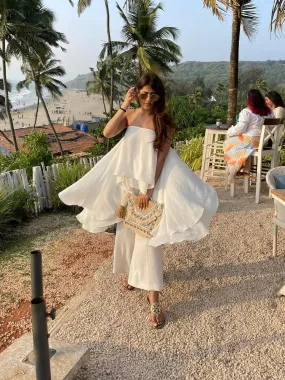 White Layered Top