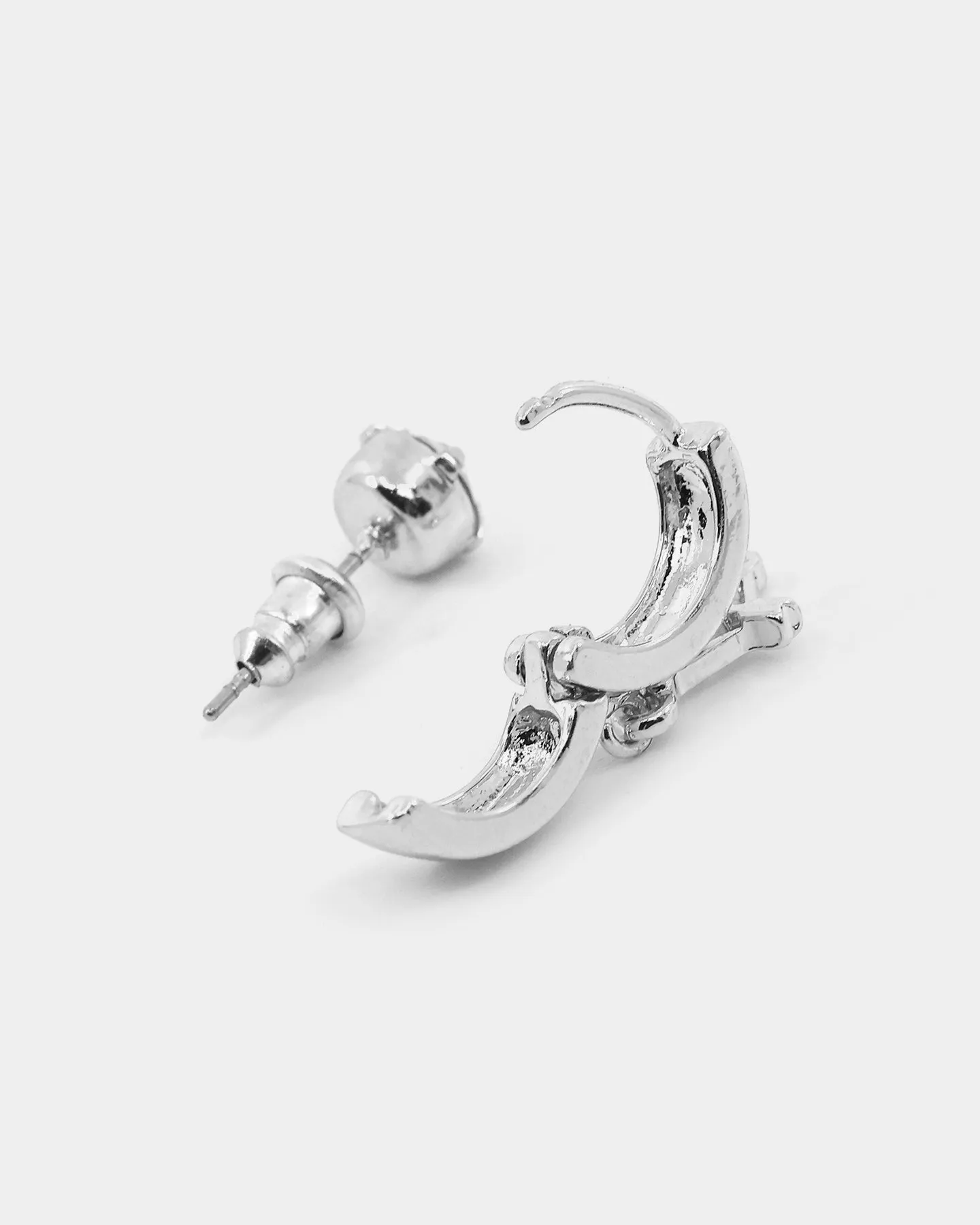 Wild for the Weekend Cherub Earring Set Silver